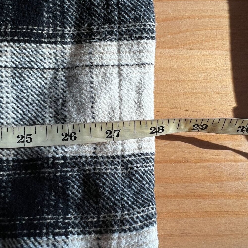 Lucky Brand Womens Buffalo Plaid Midweight Shacket Shirt Jacket MEDIUM Beige - Picture 12 of 12